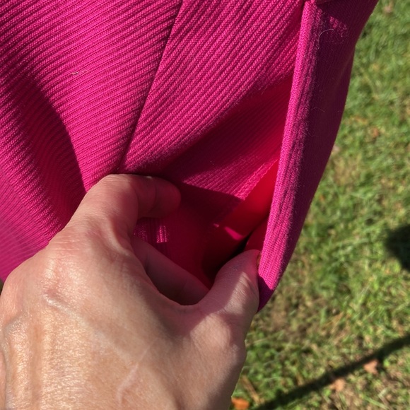 Talbots petal pink all cotton lined skirt with pockets size 10p - Picture 6 of 7